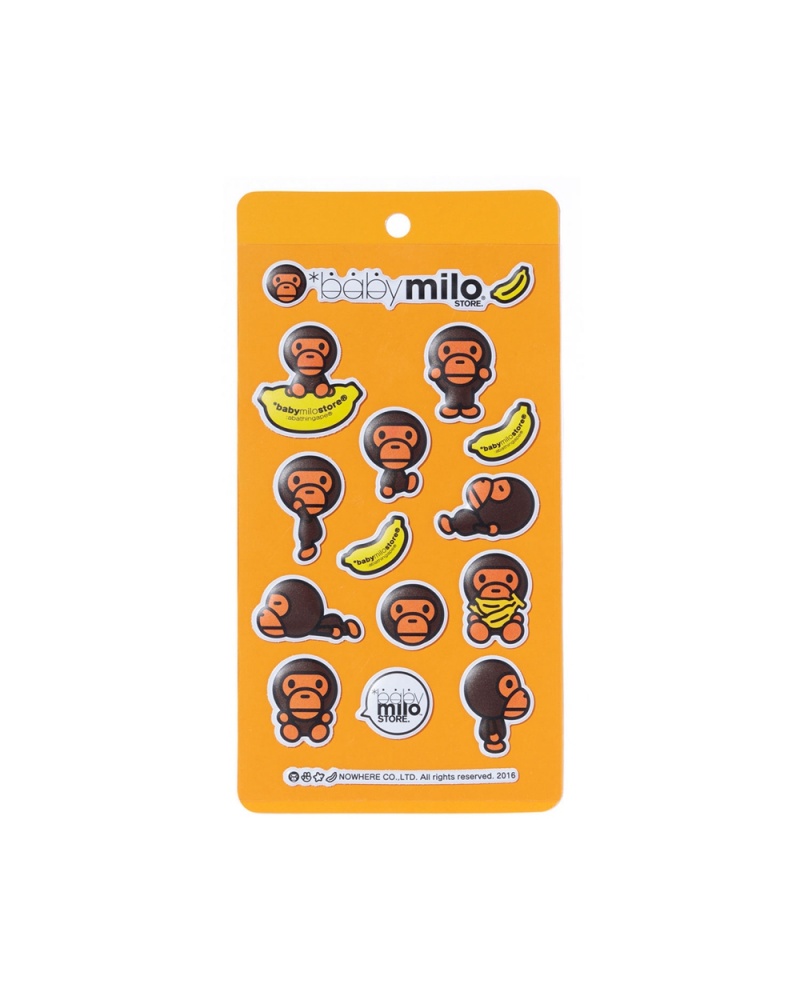 Autres Accessoires Bape Milo & Banana sticker pack Orange Femme | FWA-24496657